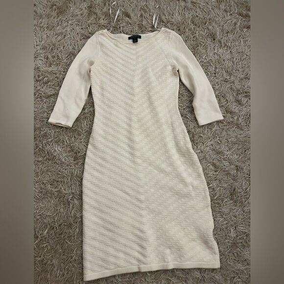 Ralph Lauren Elegant Cream Dress size xs - Picture 1 of 4